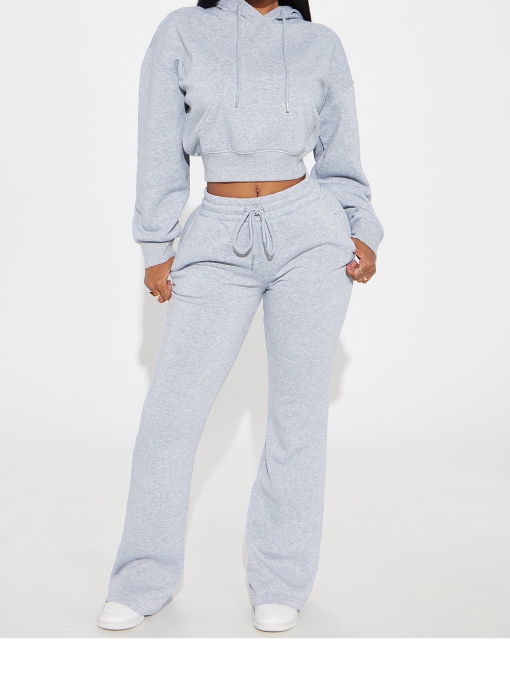FashionNova Classic Gray Drawstring Sweatpants